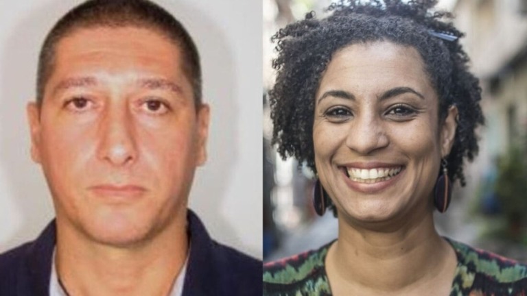 Reprodução Ronnie Lessa e Marielle Franco