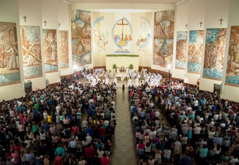 Celebração católica da Diocese de Marília – Érica Montilha;/Divulgação