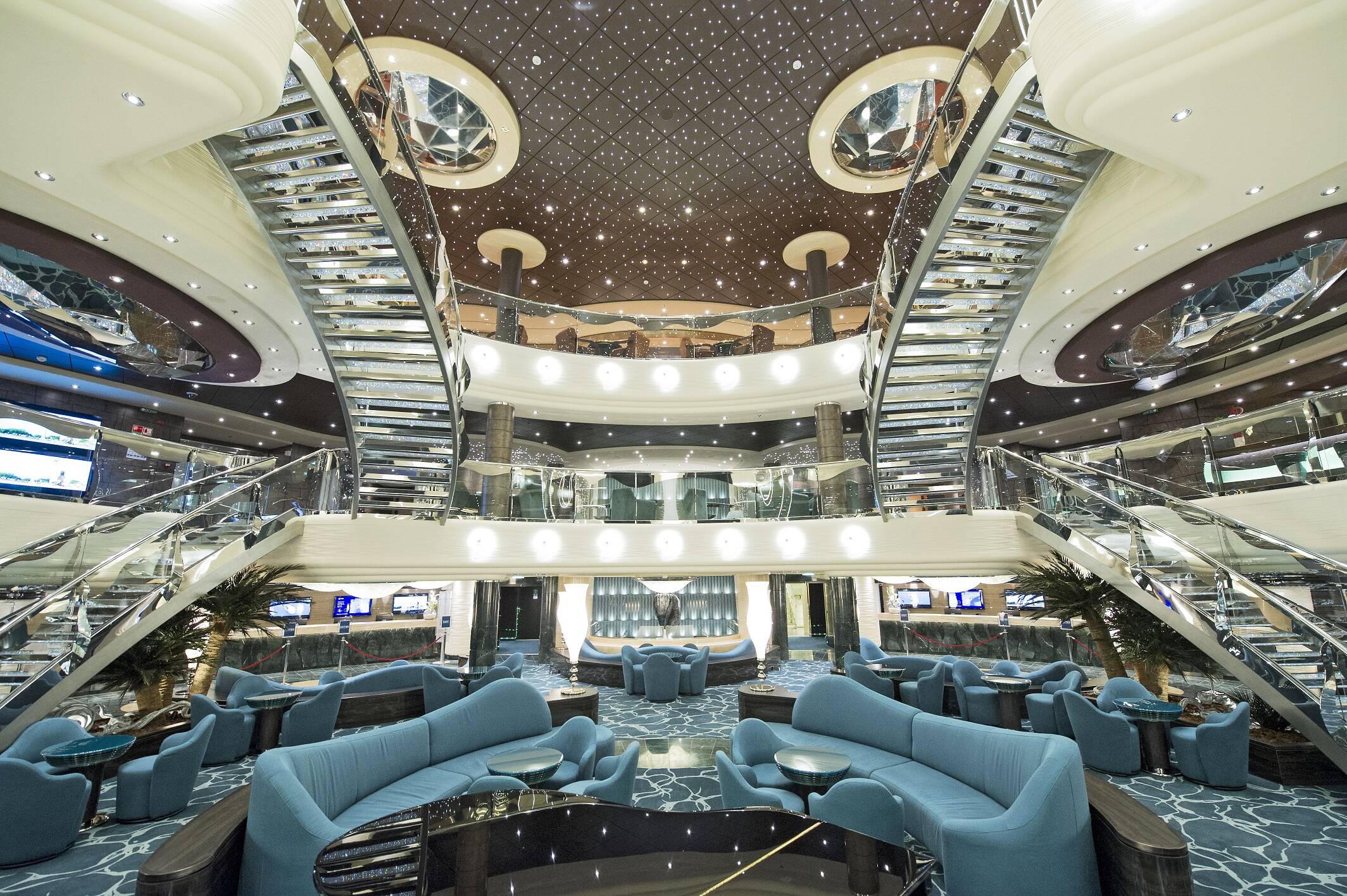 MSC Preziosa - Atrium. Foto: MSC/Divulgação