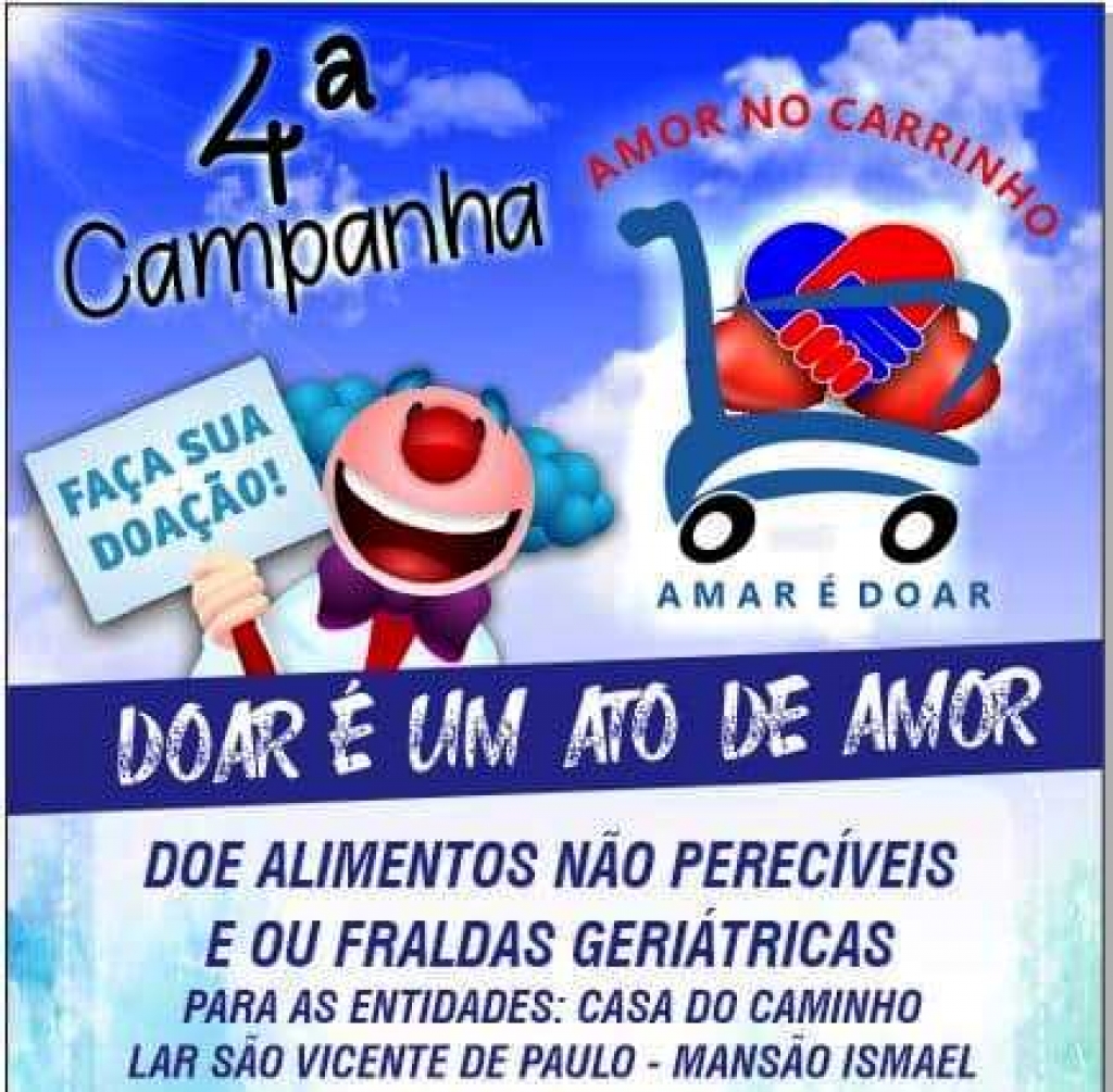 Amor no Carrinho marca arrecadação de alimentos e chama voluntários Amor no Carrinho marca arrecadação de alimentos e chama voluntários