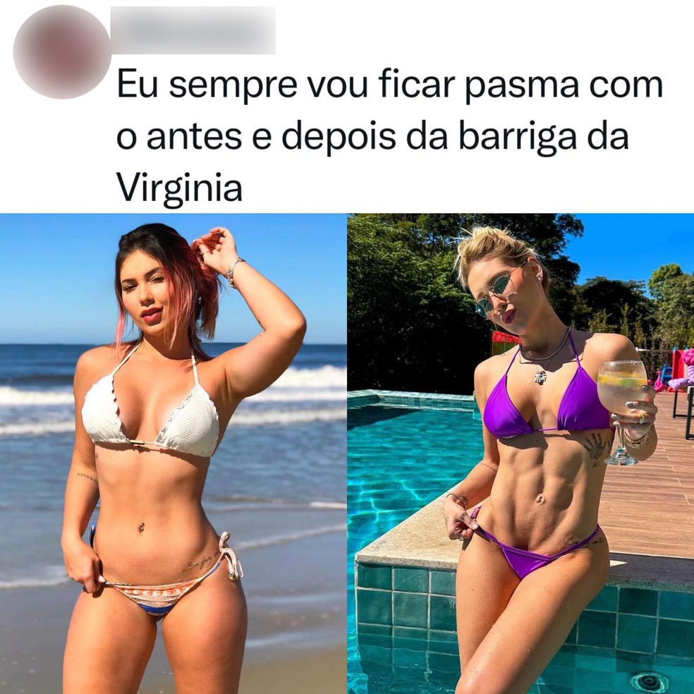 Comentário sobre o antes e o depois na página 'Alfinetei' — Foto: Reprodução / Instagram