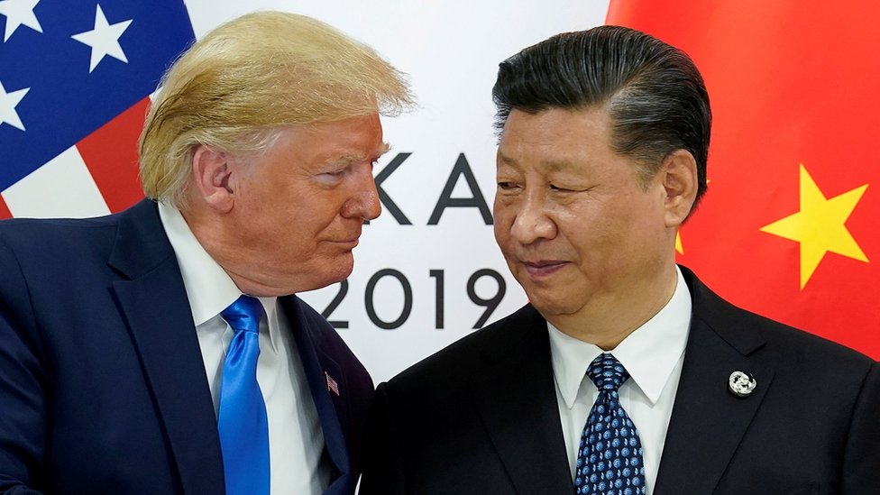 O presidente americano, Donald Trump, e o presidente chinês, Xi Jinping