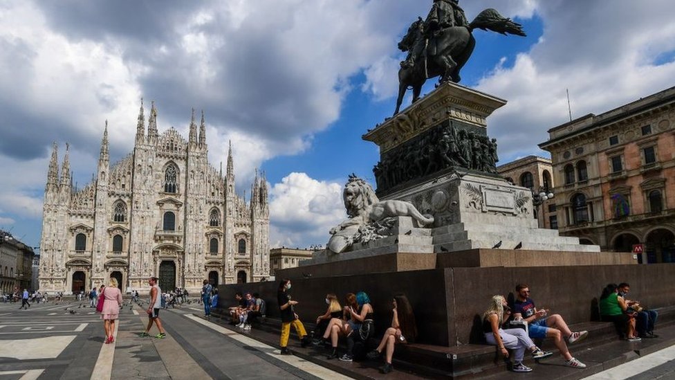 Plaza Duomo, en Milán.