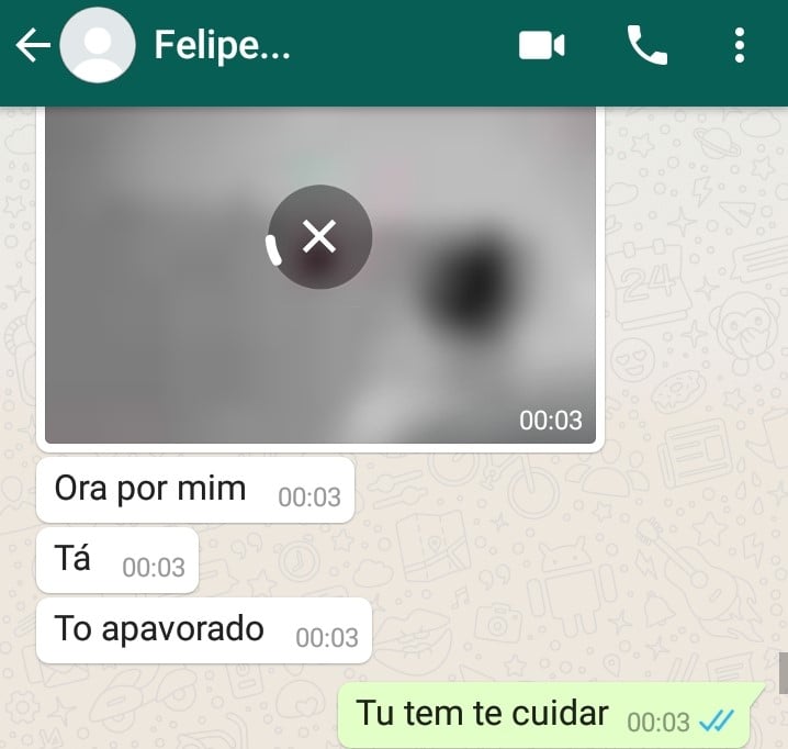 Mensagem de WhatsApp