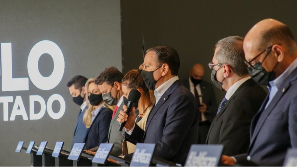 Coletiva de imprensa do governo de São Paulo