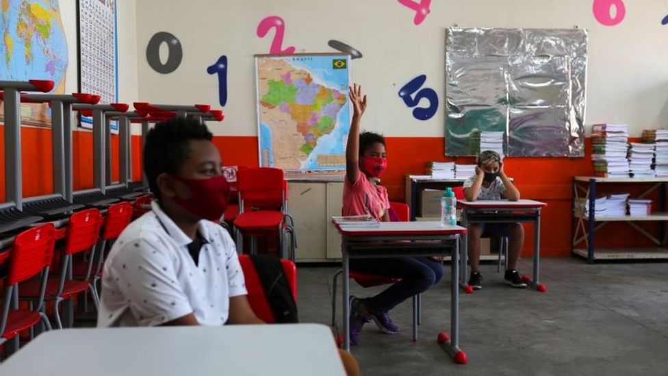 Escola em São Paulo em foto de outubro