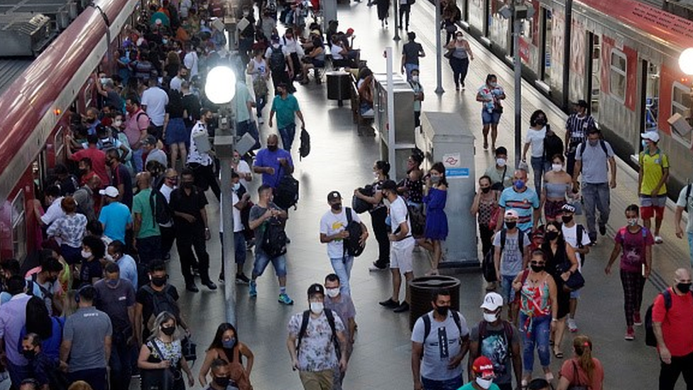 Estação de trem em São Paulo