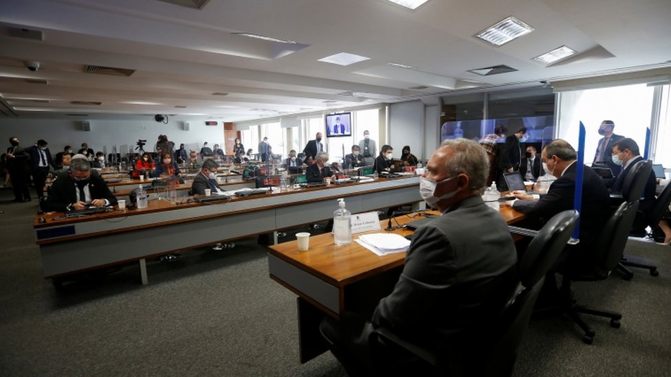 Deputados na CPI da Covid