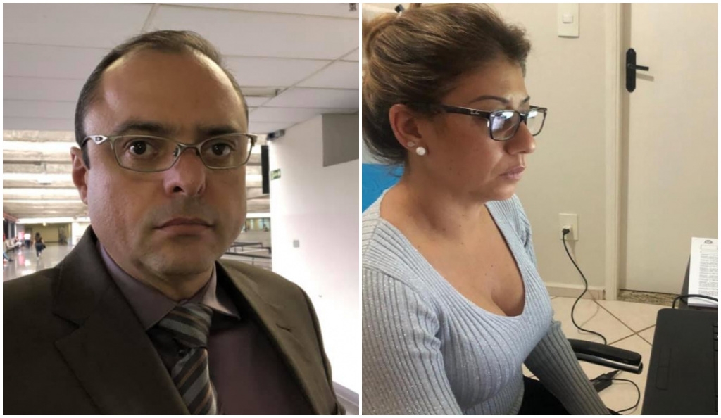 Advogado Marcos Manteiga., autor da denúncia, e a vereadora professora Daniela