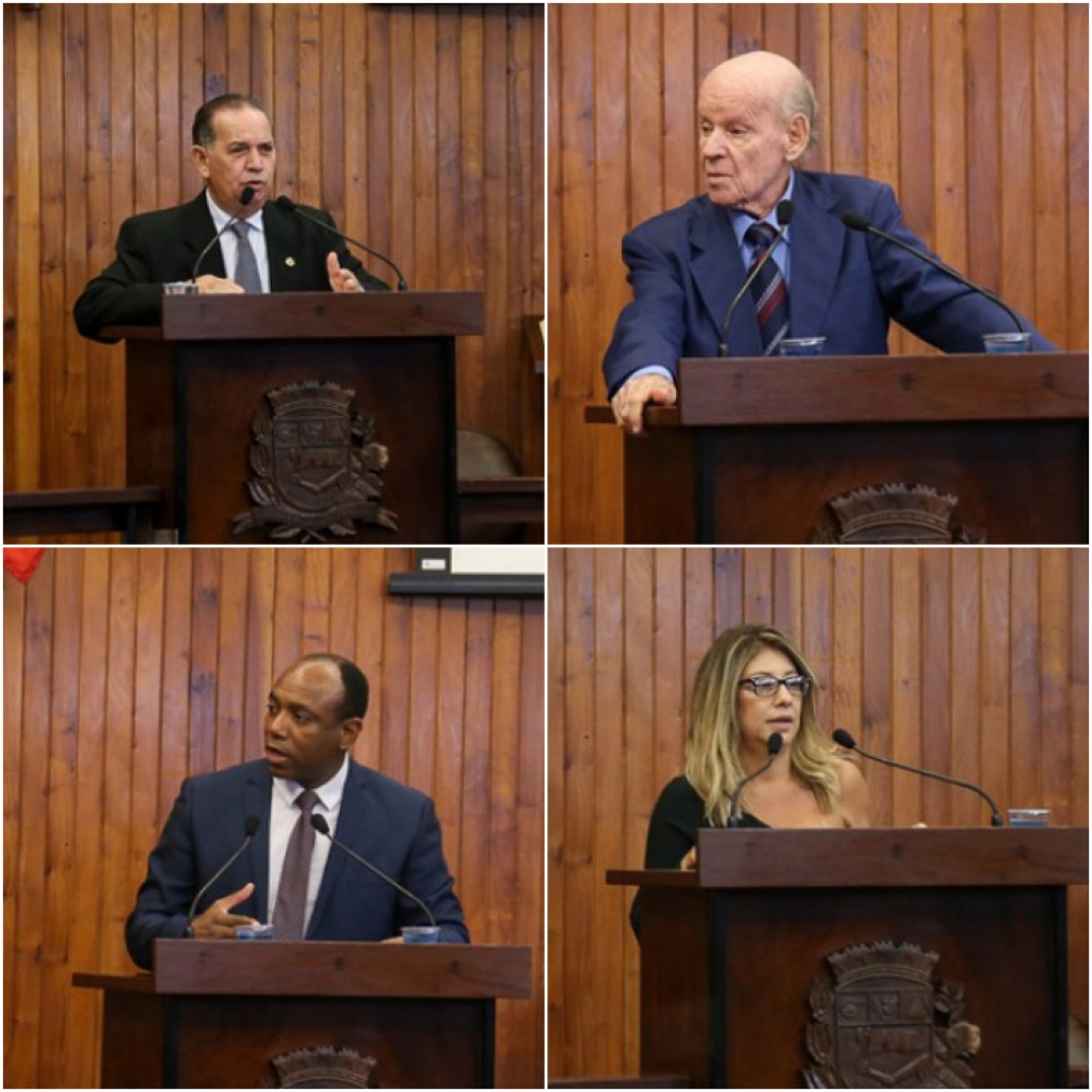 Albuquerque (presidente), Coraíni (relator) e João do Bar, vereadores da Comissão, e a vereadora Professora Daniela Albuquerque (presidente), Coraíni (relator) e João do Bar, vereadores da Comissão, e a vereadora Professora Daniela