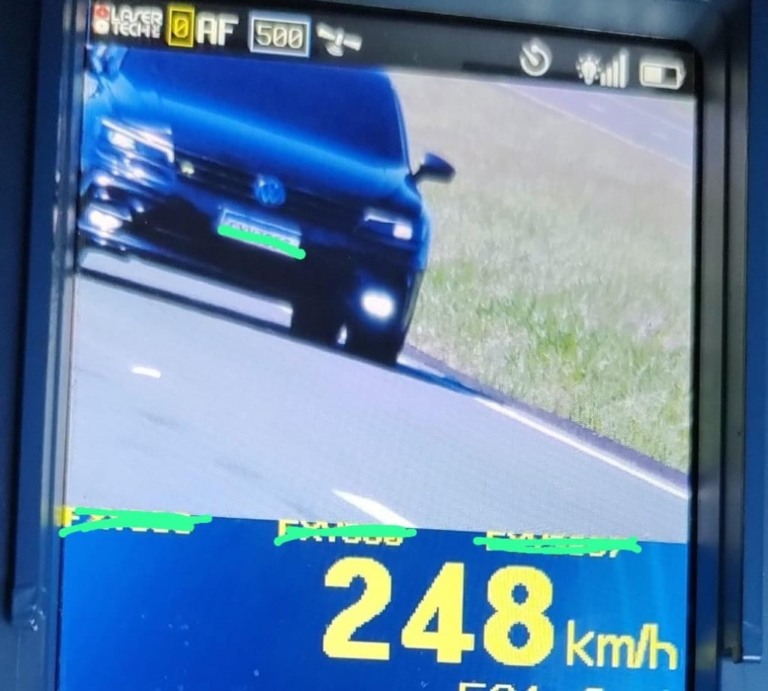 Motorista é flagrado a 248km/h em estrada da região