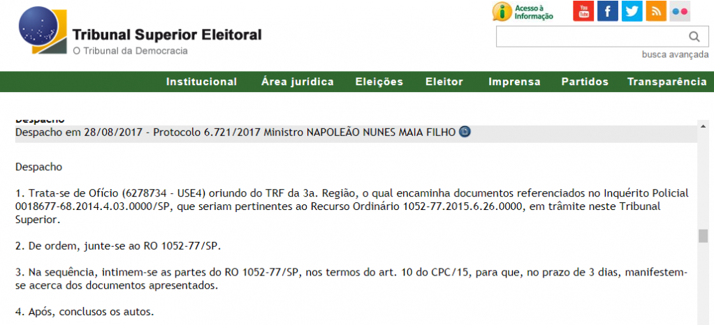 Pedido para cassar Camarinha leva escândalo em jornal e rádios ao TSE