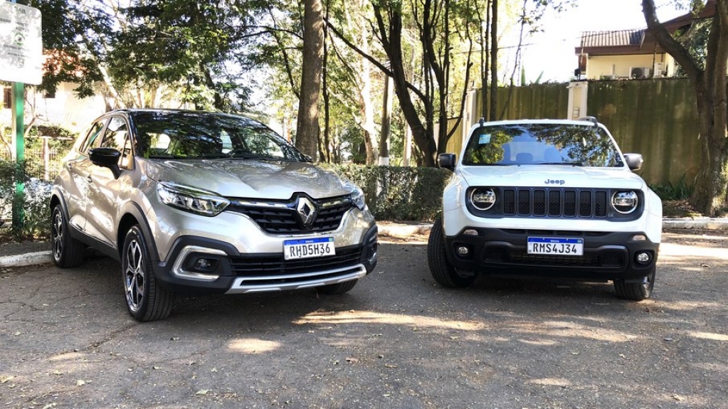 Renault Captur 1.3 turboflex encara o rival Jeep Renegade 1.8 Longitude