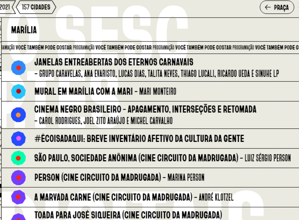 Circuito Sesc terá atrações online e inclui Marília em programa de eventos