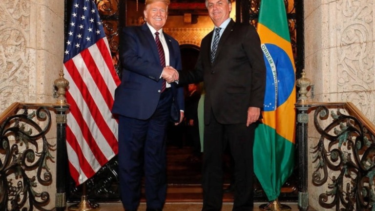 Alan Santos/PR Presidentes se encontraram durante viagem de comitiva brasileira aos EUA
