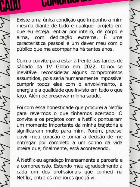 Marcos Mion quebra contrato com Netflix para assumir sábados na Globo