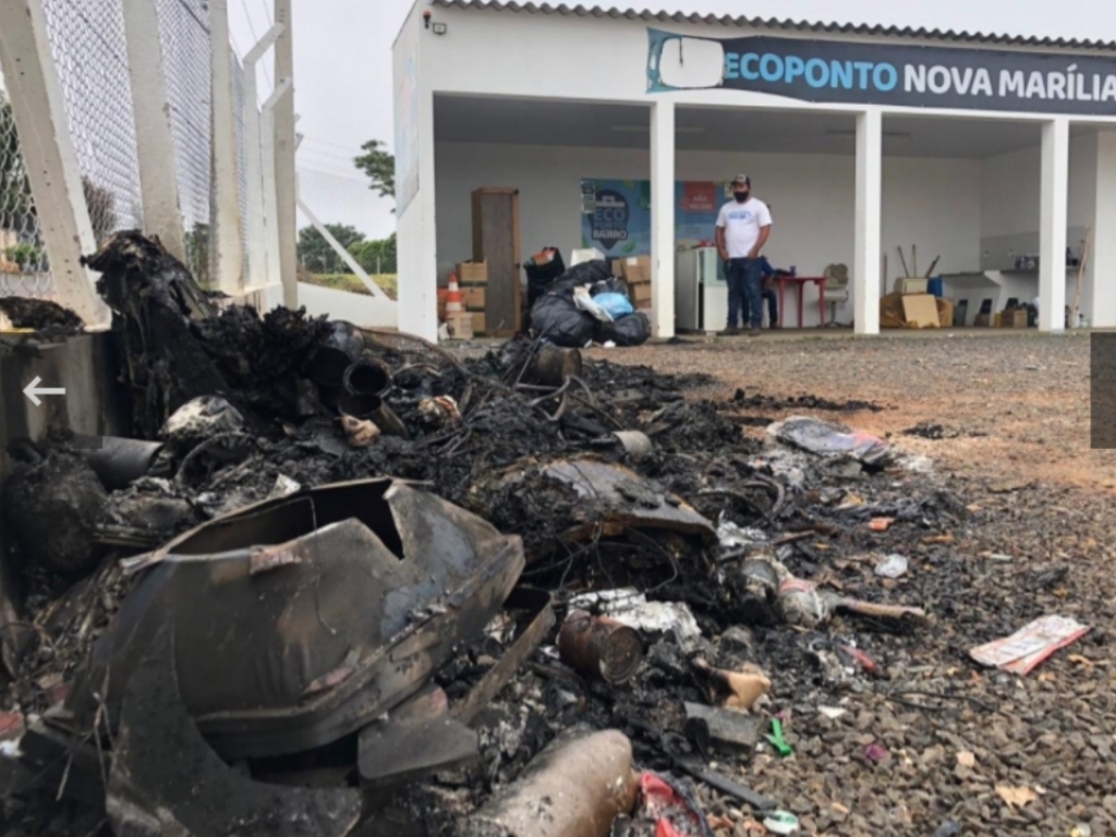 Prefeitura aponta incêndio criminoso em Ecoponto na zona sul de Marília