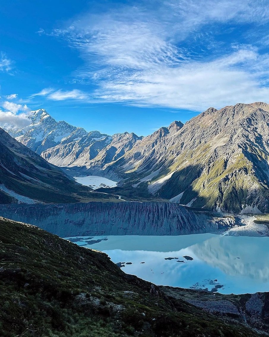 O Aoraki Mount Cook National Park, na Ilha Sul da Nova Zelândia.. Foto: Reprodução/Instagram 26.01.2023