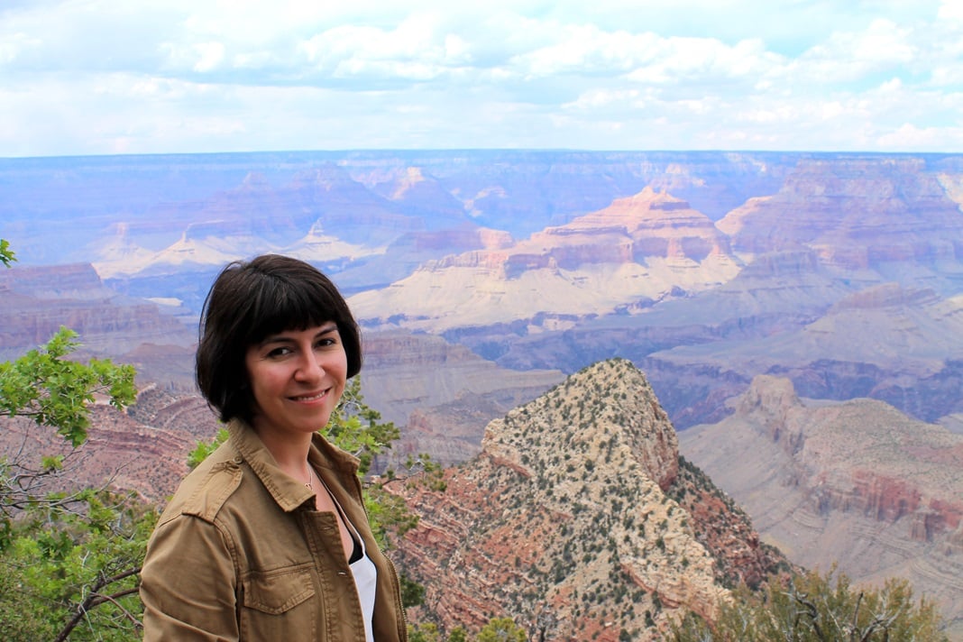 Rafaella Ferraz em viagem pelo Grand Canyon