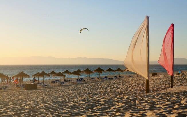 Foto da paisagem em uma praia portuguesa