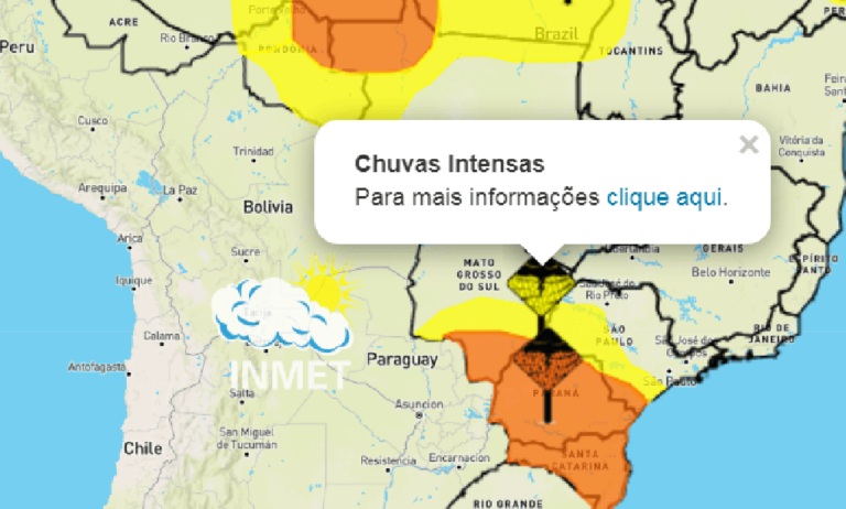 Meteorologia indica risco de chuvas na semana e podem ser intensas na região
