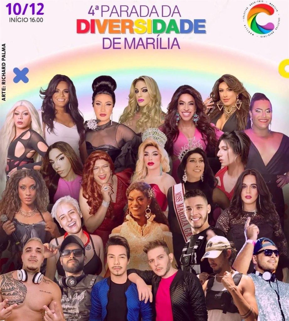 Parada da Diversidade terá seis horas de atrações e celebração em Marília Parada da Diversidade terá seis horas de atrações e celebração em Marília