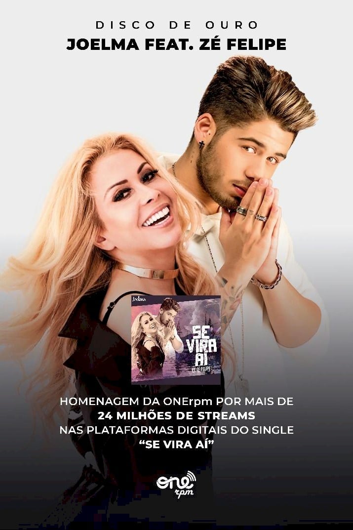 Joelma recebe certificado de ouro pelo single 