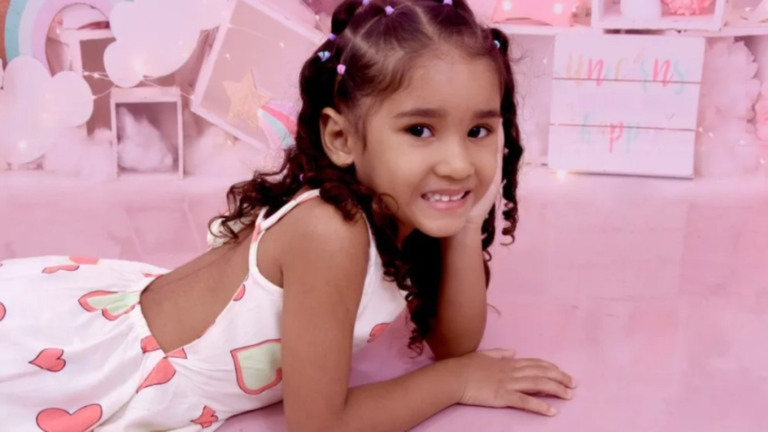 Reprodução Eloah Passos, de 5 anos, foi atingida por um tiro, dentro de casa, no Morro do Dendê (RJ)