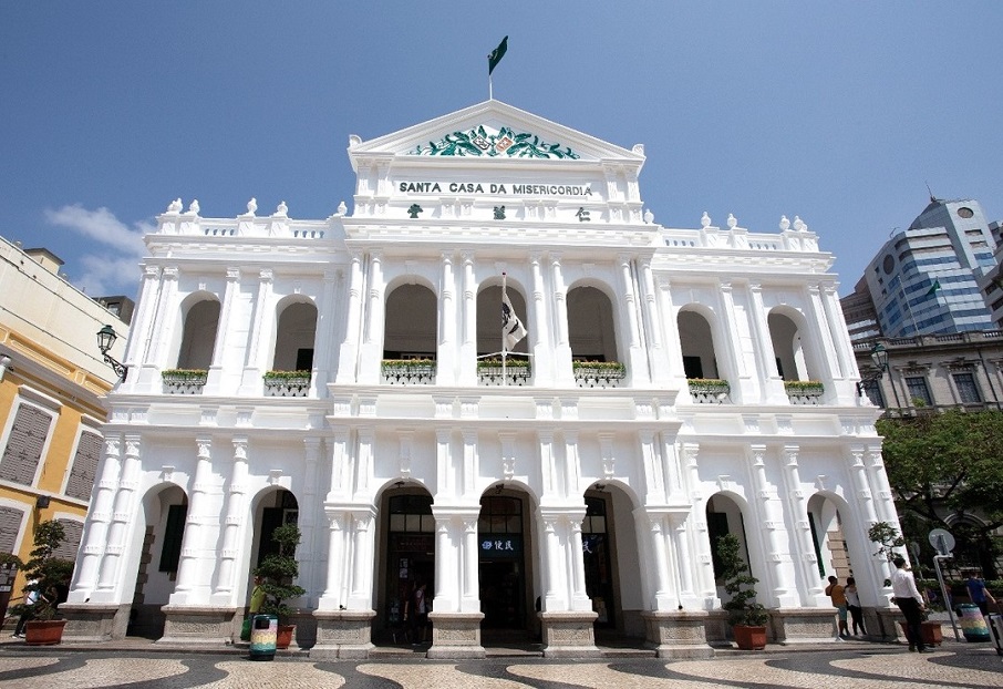 A Santa Casa da Misericórdia, construída em 1569. Fica localizada no Largo do Senador, em Macau, ao sul da China Continental.. Foto: Reprodução/Instagram 03.02.2023