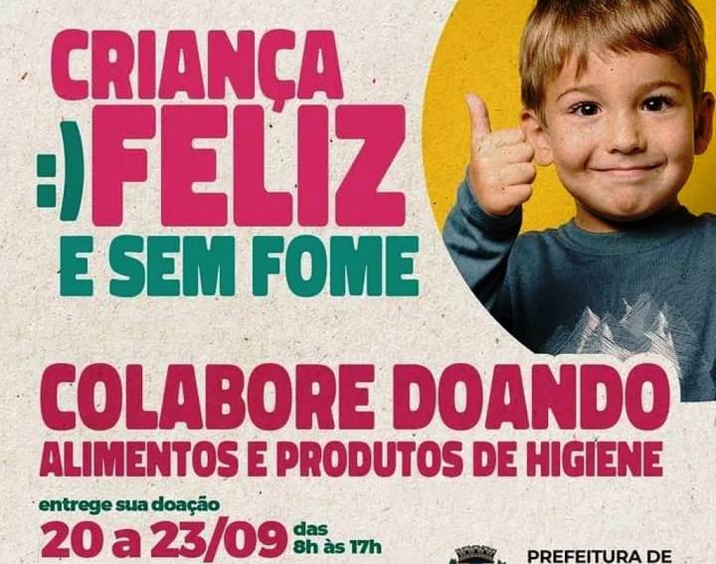 Criança Sem Fome - Campanha termina na quinta com atrações na Feira Noturna Criança Sem Fome - Campanha termina na quinta com atrações na Feira Noturna