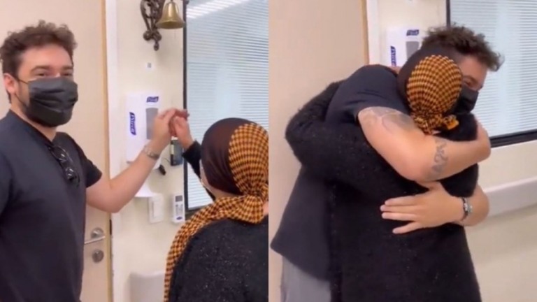 Fernando Zor celebra última sessão de quimioterapia da mãe