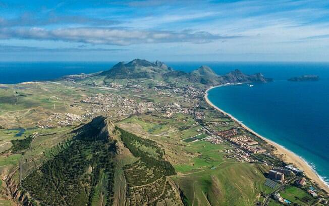 Foto aérea da ilha da madeira