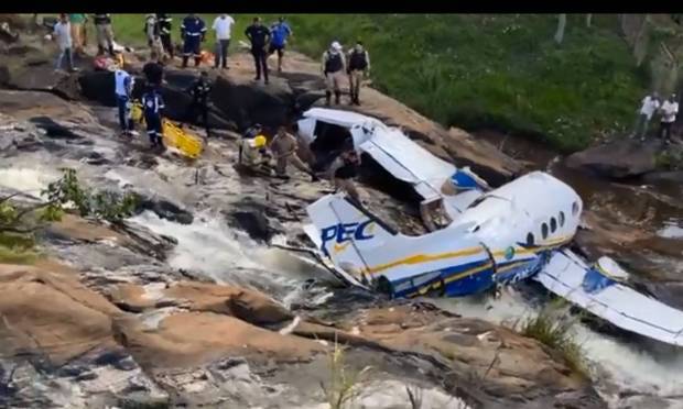 Avião com a cantora e compositora Marília Mendonça tinha como destino a cidade de Caratinga, em Minas Gerais, para cumprir agenda de show. Foto: Reprodução/Agência O Globo