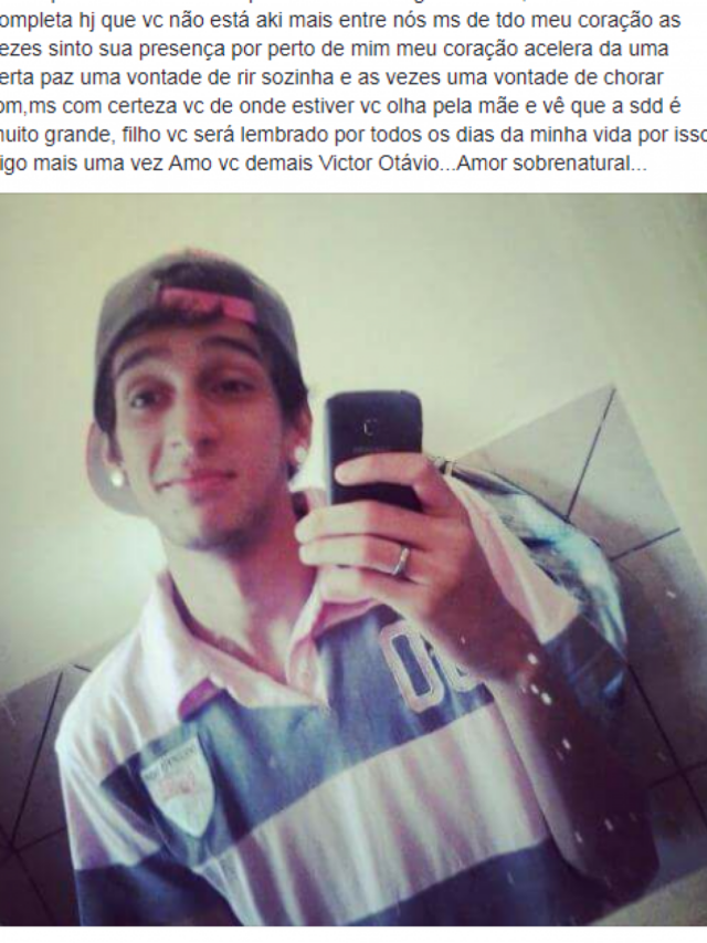 Mãe posta texto emocionado para lembrar luta e falecimento de Victor, há um ano