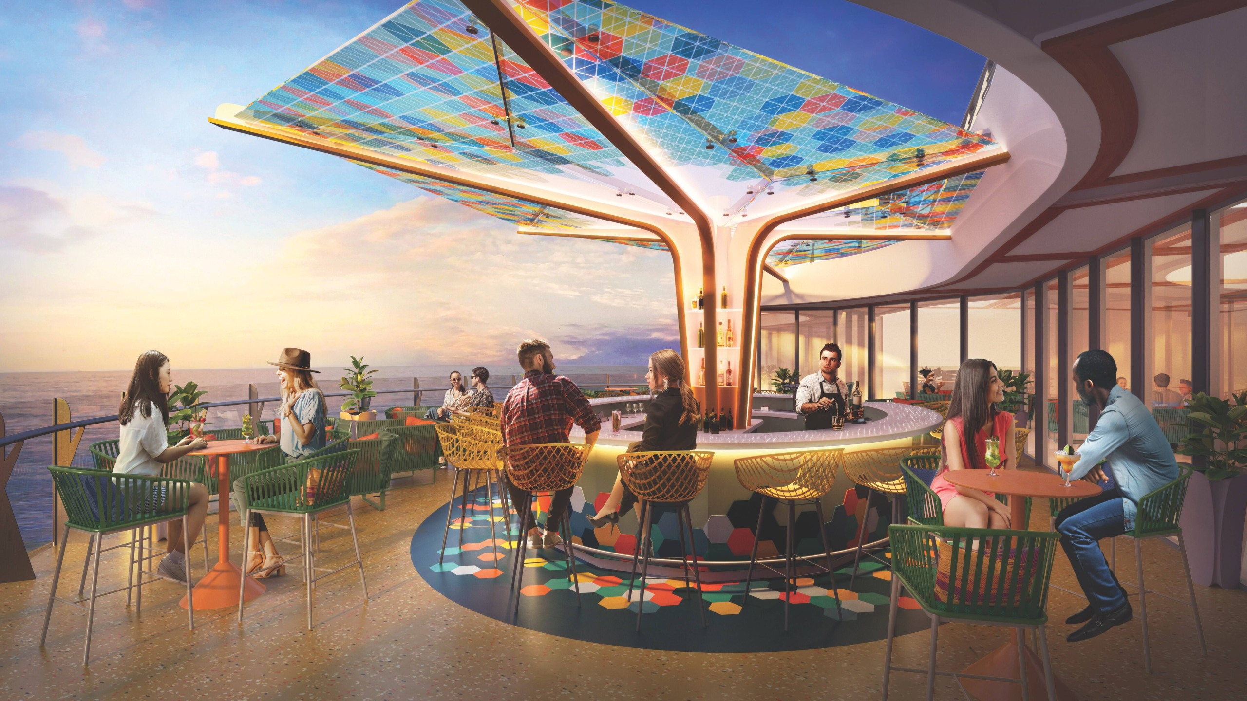 The Vue Bar. Foto: Divulgação/Royal Caribbean International