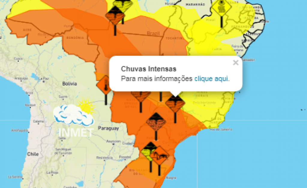 Inmet faz alerta para chuva em Marília e região; projeta nova frente fria