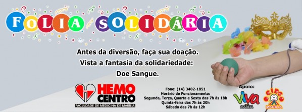 Hemocentro lança Campanha Pré Carnaval