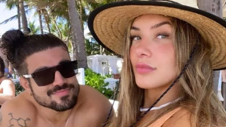 Caio Castro e namorada beijam muito em famosa festa de rodeio: ‘Vacona, não, amor’