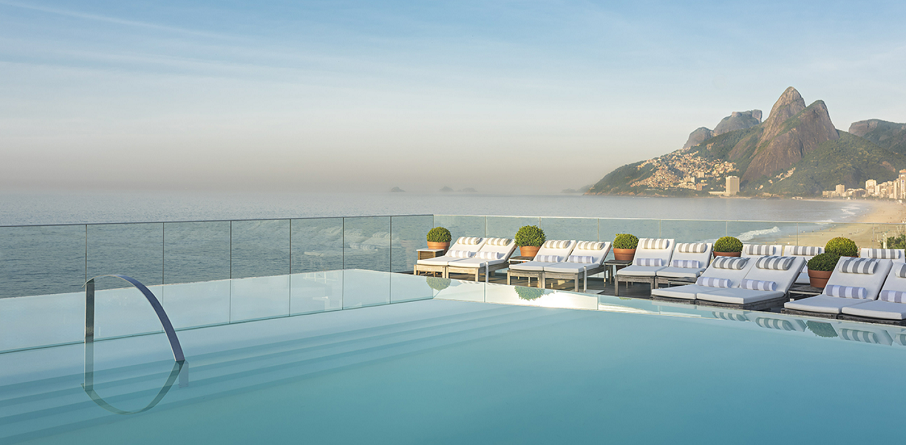 Piscina do Hotel Fasano Rio, em Ipanema. Foto: Divulgação