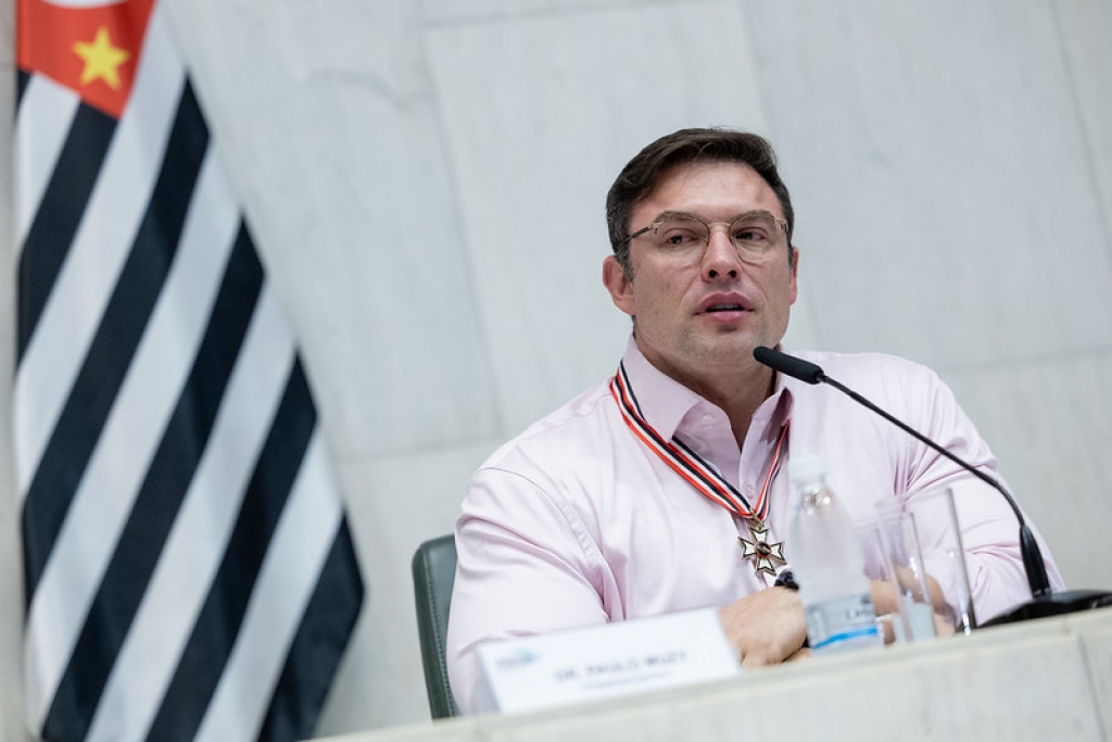 Paulo Muzy, ‘criado em Marília’, durante homenagem na Assembleia Legislativa – Rodrigo Costa/Alesp