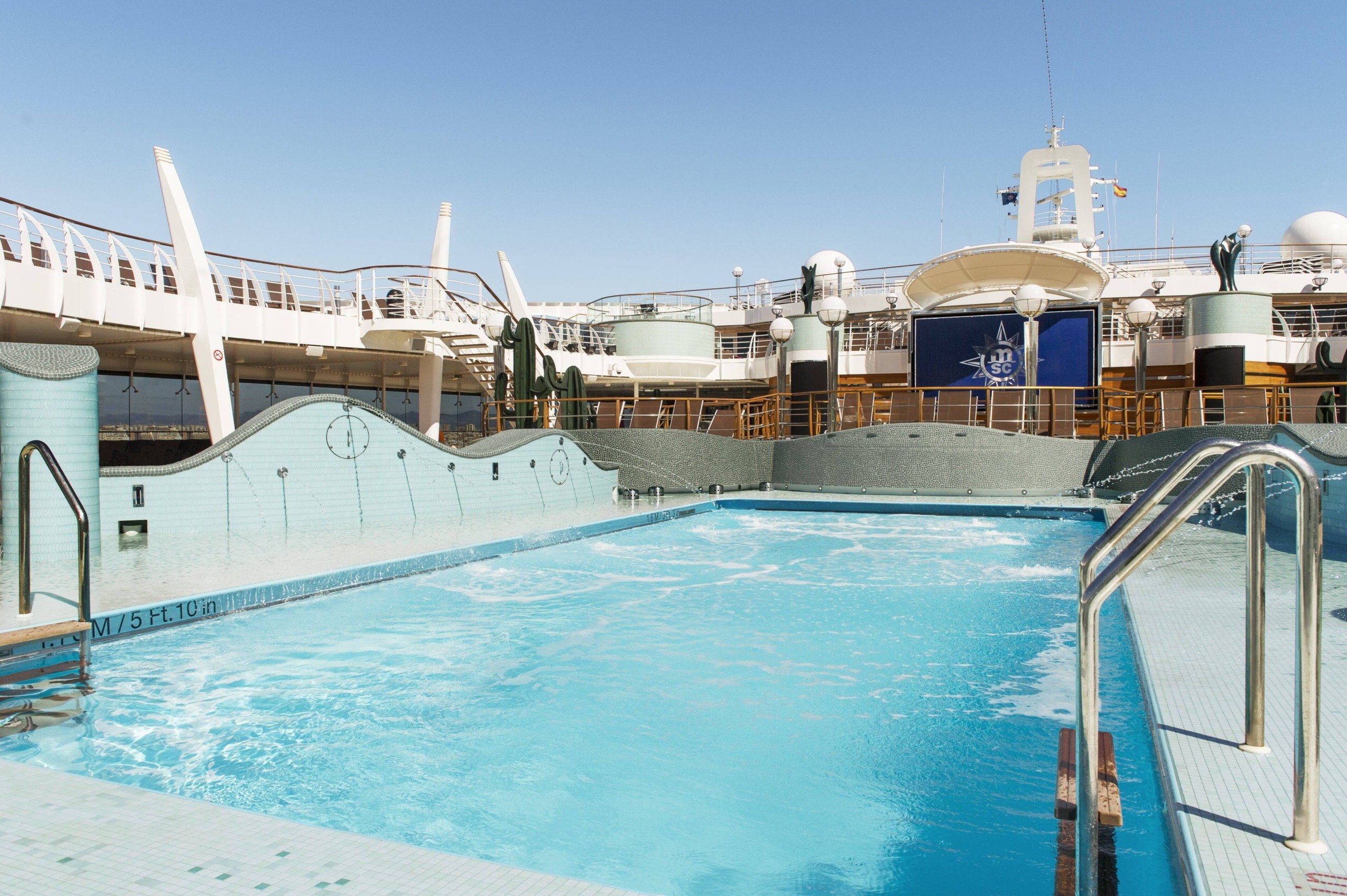 Piscina Aquapark do MSC Preziosa. Foto: MSC Cruzeiros/Divulgação