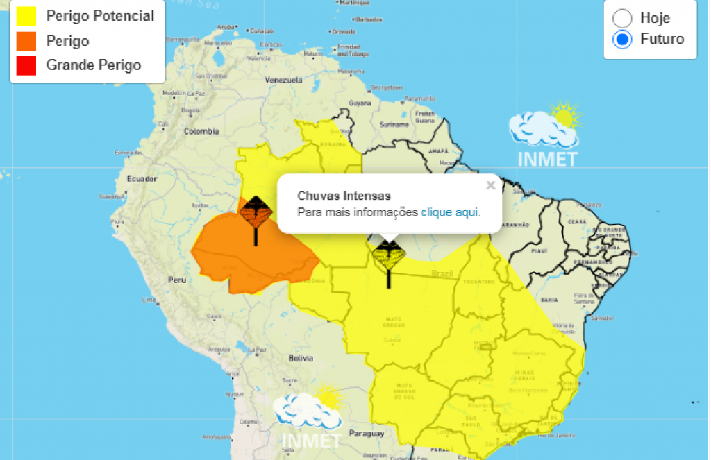 Alertas para acumulado de chuvas fortes e vento incluem Marília e região