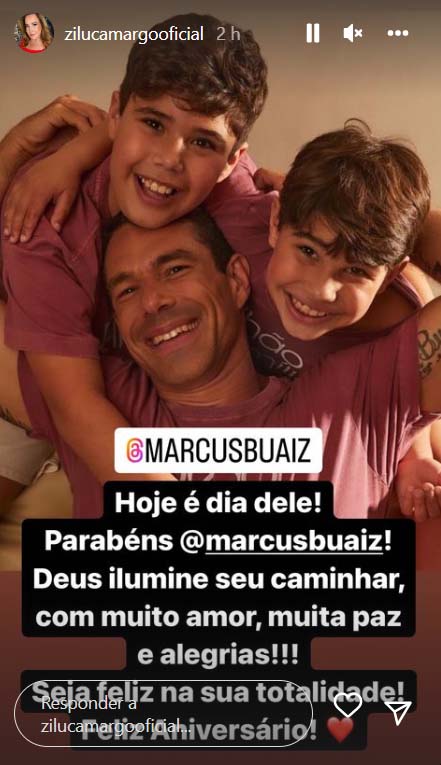 Zilu Camargo manda recado para Marcus Buaiz