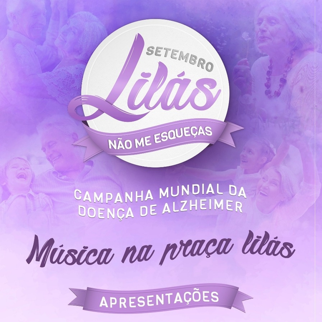 Setembro Lilás terá música e informação sobre Alzheimer em praça de Marília