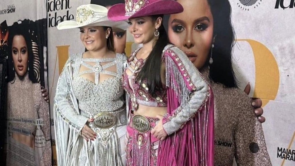 Divulgação Maiara e Maraisa usam looks de Rainhas do Rodeio em show em Jaguariúna