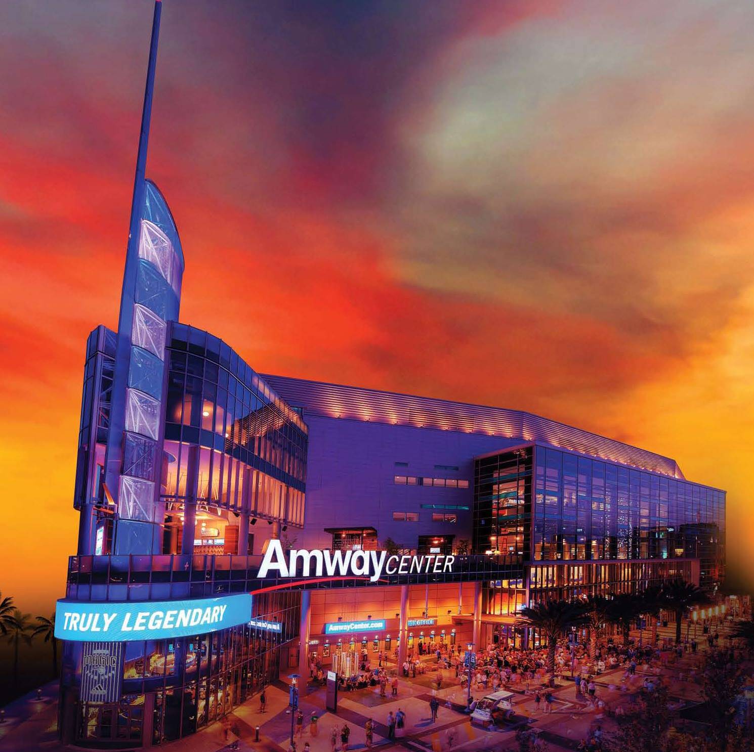 O Amway Center sedia shows e outros eventos como lutas da WWE, além de ser a casa do time da NBA Orlando Magic. Foto: Reprodução/Facebook