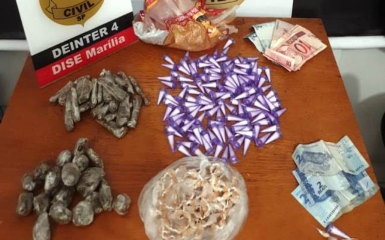 Dise prende jovem por tráfico; acusado consegue fugir e deixa sacola com drogas