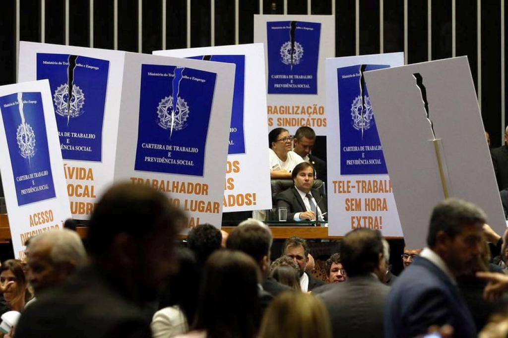 VOtação da reforma trabalhista no COngresso