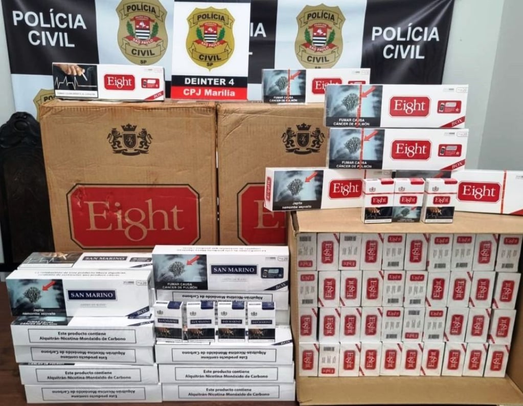 Polícia apreende 35 mil maços de cigarros do Paraguai em Marília