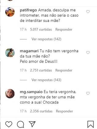 Comentários dos internautas